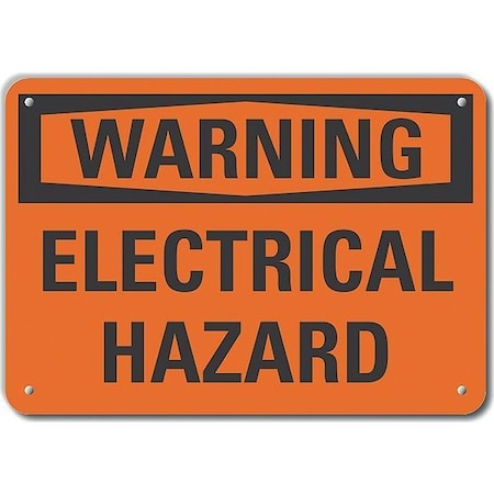 Lyle Decal, Warning Electrical Hazard, 10x7", Sign Legend Color: Black LCU6-0093-NP_10X7