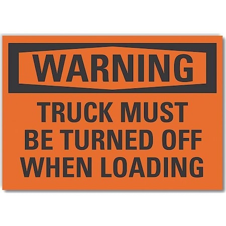 Lyle Loading & Unloading Warning Reflective Label, 10 in H, 14 in W, LCU6-0126-RD_14X10 LCU6-0126-RD_14X10
