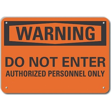 Lyle Decal, Warning Do Not Enter, Plastic, 10x7", Legend Style: Text LCU6-0127-NP_10X7