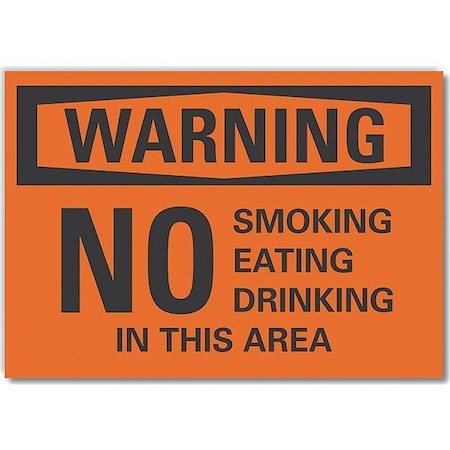 Lyle No Smoking Warning Reflective Label, 7" H, 10" W, Reflective Sheeting, English, LCU6-0131-RD_10X7 LCU6-0131-RD_10X7