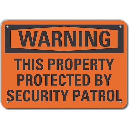 Lyle Decal, Warning This Property, 14 x 10", Sign Legend Text Color: Black LCU6-0136-NA_14X10