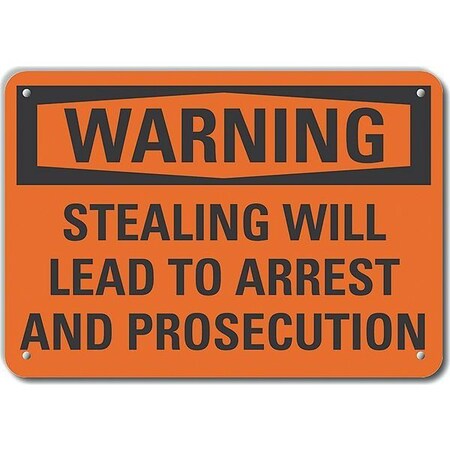 Lyle Decal, Warning Stealing Will, 10x7" LCU6-0144-NP_10X7