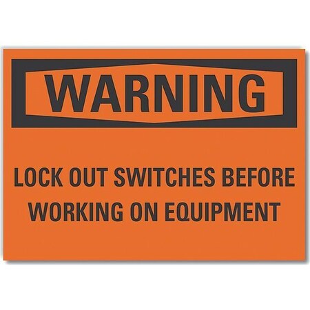 Lyle Lockout Tagout Warning Reflective Label, 3 1/2 in Height, 5 in Width, Reflective Sheeting, English LCU6-0145-RD_5X3.5