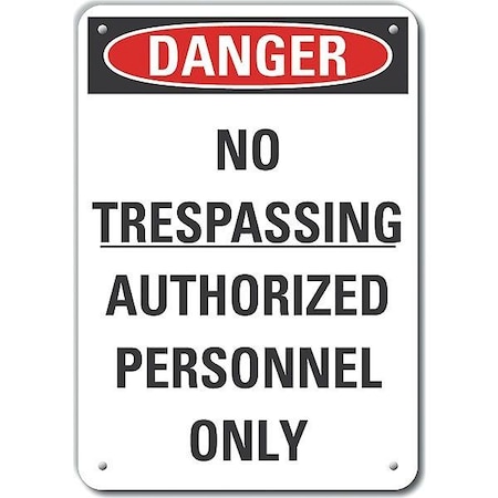 Lyle Danger Sign, 10 in Height, 14 in Width, Aluminum, Horizontal Rectangle, English LCU4-0588-RA_14X10