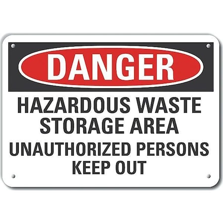 Lyle Decal, Danger Hazardous Material, 10 x 7", Header Legend Color: White, LCU4-0672-RA_10X7 LCU4-0672-RA_10X7