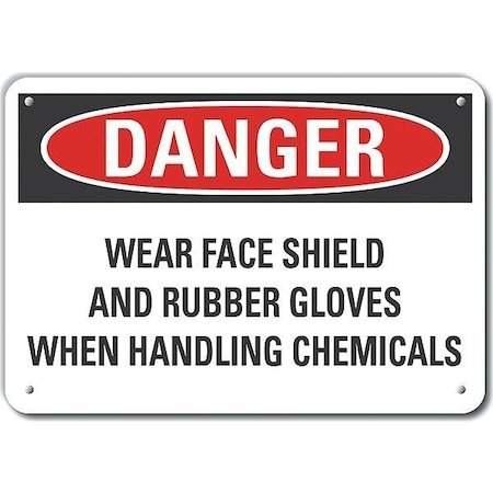 Lyle Plastic Eye & Hand  Danger Sign, 7 in Height, 10 in Width, Plastic, Vertical Rectangle, English LCU4-0673-NP_10X7