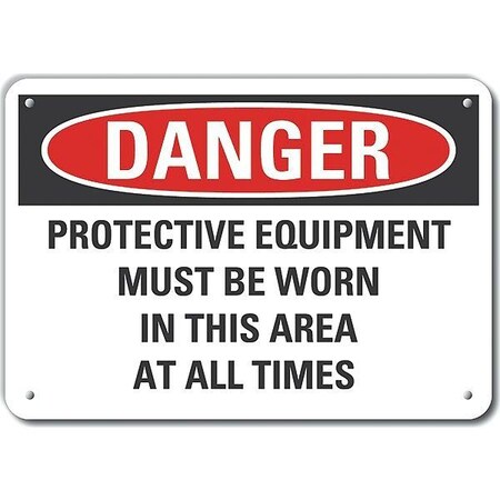 Lyle Decal, Danger Protective, 14 x 10", Thickness: 0.04 in LCU4-0674-NA_14X10