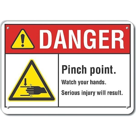 Lyle Danger Sign, 10 in Height, 14 in Width, Aluminum, Horizontal Rectangle, English LCU4-0002-RA_14X10