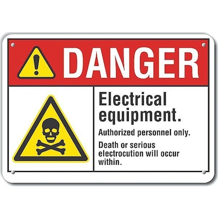 Lyle Reflalum Danger Electrical, 14"x10", Printed Language: English LCU4-0033-RA_14X10
