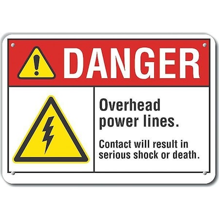 Lyle Decal, Danger Overhead Power, 10x7" LCU4-0048-NP_10X7