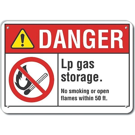 Lyle Danger Sign, 10" H, 14 in W, Horizontal Rectangle, English, LCU4-0135-NA_14X10 LCU4-0135-NA_14X10