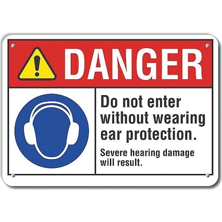 Lyle Alum Danger Do Not Enter, 14"x10", Width: 14 in LCU4-0085-NA_14X10
