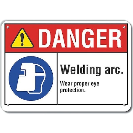 Lyle Reflalum Danger Welding Arc, 14"x10", Width: 14 in LCU4-0103-RA_14X10