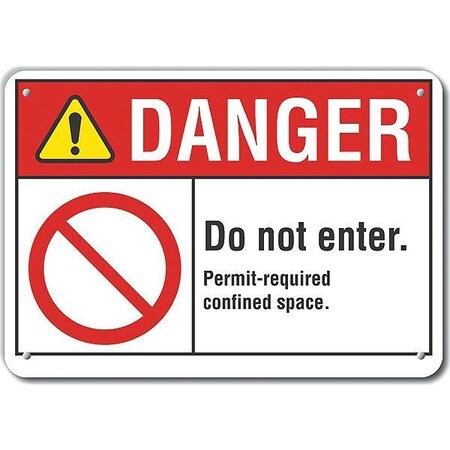 Lyle Alum Danger Do Not Enter, 10"x7", LCU4-0109-NA_10X7 LCU4-0109-NA_10X7