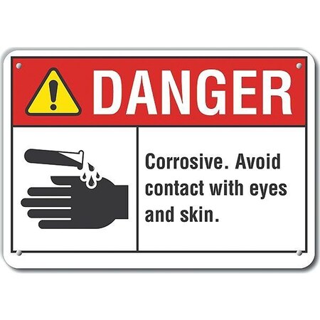 Lyle Danger Sign, 10 in H, 14 in W, Horizontal Rectangle, English, LCU4-0151-RA_14X10 LCU4-0151-RA_14X10