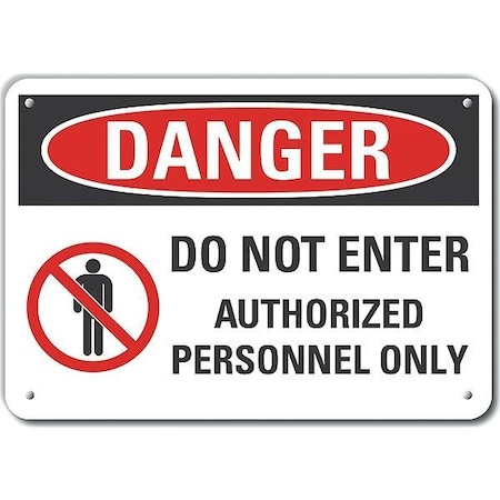 Lyle Reflalum Danger Do Not Enter, 14"x10", Header Background Color: Black, Red LCU4-0197-RA_14X10
