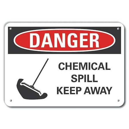 Lyle Aluminum Chemicals Danger Sign, 7 in H, 10 in W, Vertical Rectangle, LCU4-0225-NA_10X7 LCU4-0225-NA_10X7