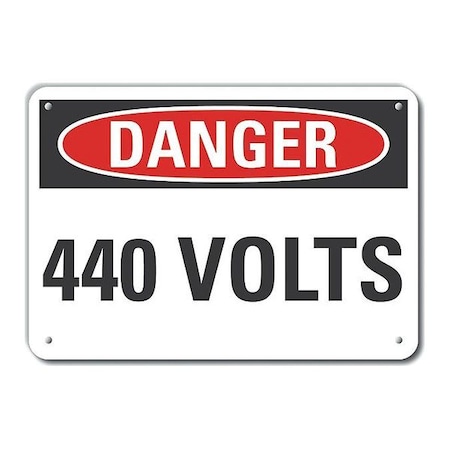 Lyle Aluminum Voltage Danger Sign, 7 in Height, 10 in Width, Aluminum, Vertical Rectangle, English LCU4-0325-NA_10X7
