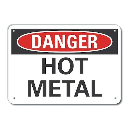 Lyle Refl Alum Danger Hot Metal, 10"x7", LCU4-0327-RA_10X7 LCU4-0327-RA_10X7