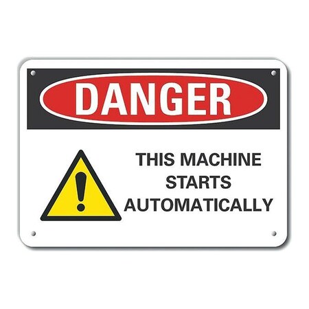 Lyle Danger Sign, 10 in Height, 14 in Width, Aluminum, Horizontal Rectangle, English LCU4-0269-NA_14X10