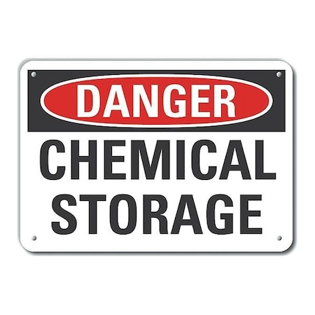 Lyle Aluminum Chemicals Danger Sign, 10 in H, 14 in W, Horizontal Rectangle, LCU4-0383-NA_14X10 LCU4-0383-NA_14X10