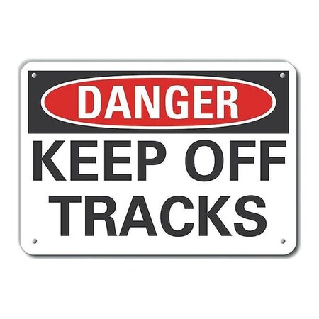 Lyle Plastic Keep Off Danger Sign, 10 in Height, 14 in Width, Plastic, Horizontal Rectangle, English LCU4-0376-NP_14X10