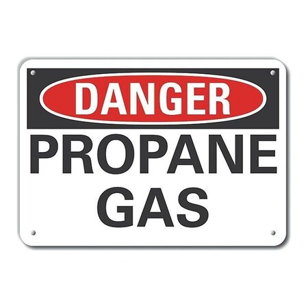 Lyle Alum Danger Propane Gas, 10"x7", Height: 7 in, LCU4-0337-NA_10X7 LCU4-0337-NA_10X7