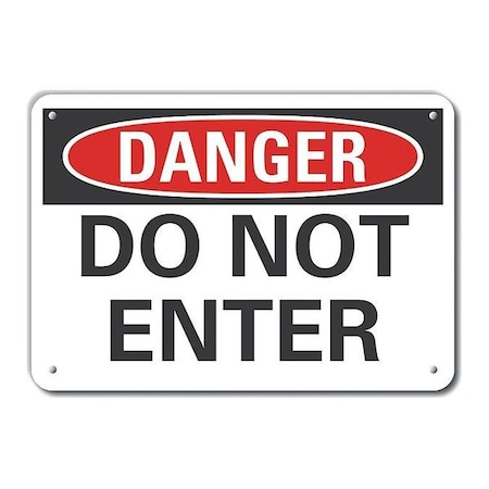 Lyle Alum Danger Do Not Enter, 10"x7", LCU4-0345-NA_10X7 LCU4-0345-NA_10X7