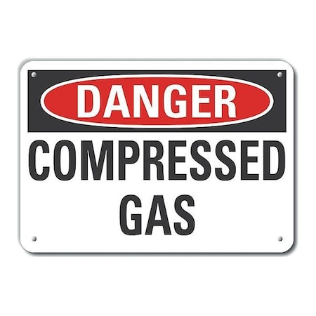Lyle Alum Danger Compressed Gas, 10"x7", LCU4-0363-NA_10X7 LCU4-0363-NA_10X7