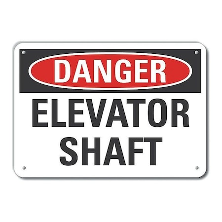 Lyle Decal, Danger Elevator Shaft, 14x10" LCU4-0368-NP_14X10