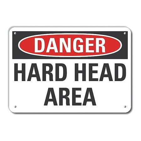Lyle Decal, Danger Hard Head Area, 10x7" LCU4-0369-NP_10X7
