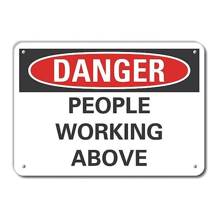Lyle Danger, People Working Above, 10 in x 14 in, Horizontal Rectangle, Aluminum, LCU4-0436-NA_14X10 LCU4-0436-NA_14X10