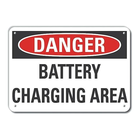 Lyle Alum Danger Battery Charging, 10"x7" LCU4-0440-NA_10X7