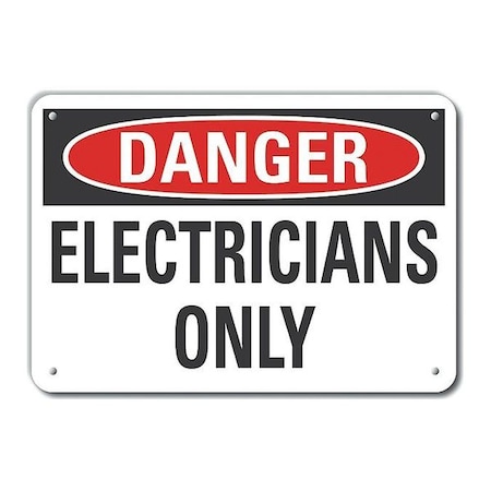 Lyle Aluminum Electrical Equipment Danger Sign, 10 in Height, 14 in Width, Aluminum, English LCU4-0393-NA_14X10