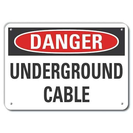 Lyle Alum Danger Underground Cable, 14"x10" LCU4-0398-NA_14X10