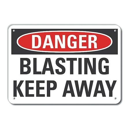 Lyle Alum Danger Blasting Keep Away, 10"x7", LCU4-0403-NA_10X7 LCU4-0403-NA_10X7