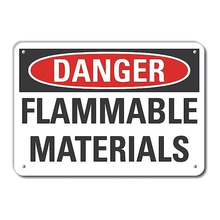 Lyle Refl Alum Danger Flammable, 10"x7", LCU4-0413-RA_10X7 LCU4-0413-RA_10X7