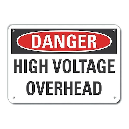 Lyle Decal, Danger High Voltage, Plastic, 10x7", Legend Style: Text LCU4-0446-NP_10X7