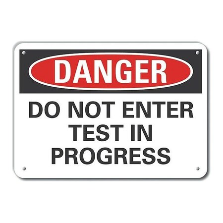 Lyle Danger Sign, 10 in H, 14 in W, Plastic, Horizontal Rectangle, English, LCU4-0502-NP_14X10 LCU4-0502-NP_14X10