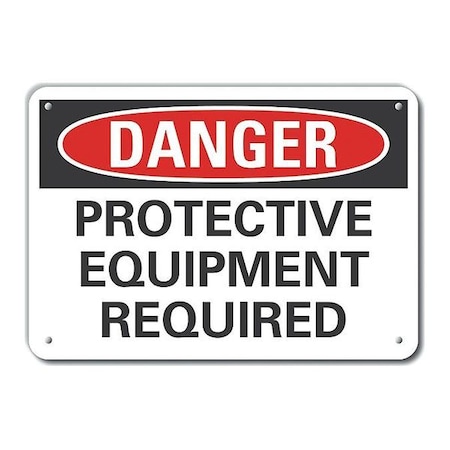 Lyle Refl Alum Danger Protective, 14"x10" LCU4-0504-RA_14X10