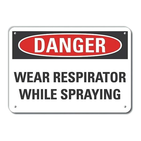 Lyle Alum Danger Wear Respirator, 10"x7" LCU4-0511-NA_10X7