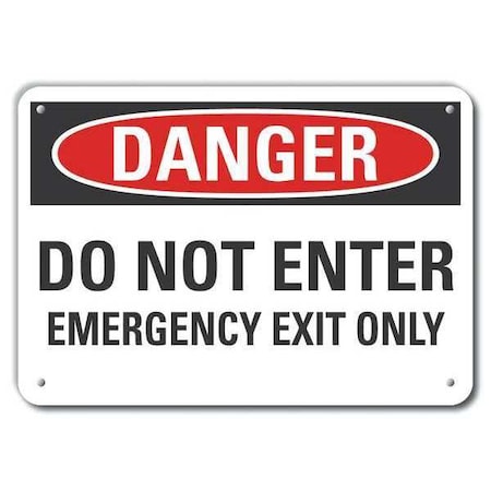 Lyle Exit Sign, Recycled Plastic, 10" W, 7" H, White LCU4-0521-NP_10X7