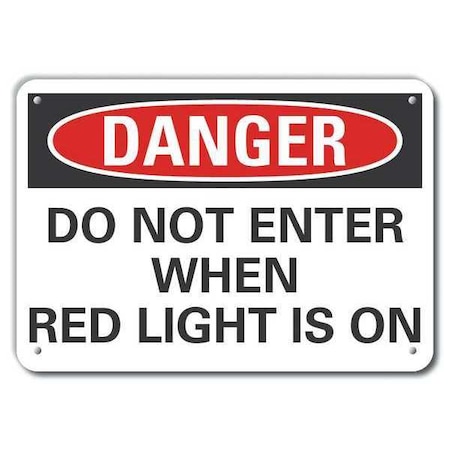 Lyle Decal, Danger Do Not Enter, Plastic, 10x7", LCU4-0527-NP_10X7 LCU4-0527-NP_10X7