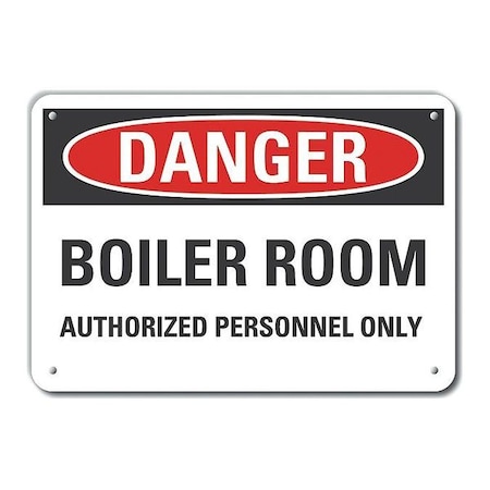 Lyle Danger Sign, 7 in H, 10 in W, Plastic, Vertical Rectangle, English, LCU4-0553-NP_10X7 LCU4-0553-NP_10X7