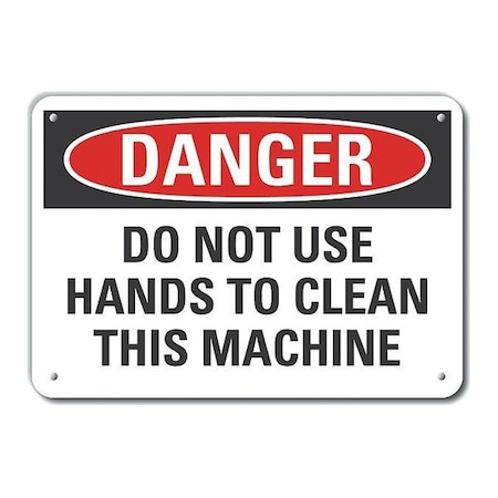 Lyle Reflective  Machine & Operation Danger Sign, 7 in Height, 10 in Width, Aluminum, Vertical Rectangle LCU4-0563-RA_10X7