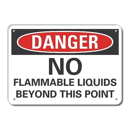 Lyle Reflective Flammable Material Danger Sign, 7 in H, 10 in W, Vertical Rectangle, LCU4-0565-RA_10X7 LCU4-0565-RA_10X7