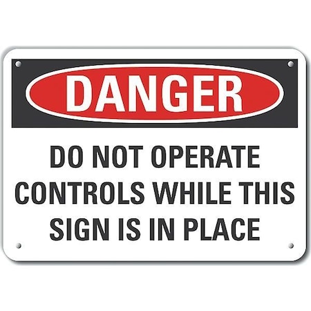 Lyle Aluminum Machine & Operation Danger Sign, 10 in Height, 14 in Width, Aluminum, Horizontal Rectangle LCU4-0647-NA_14X10
