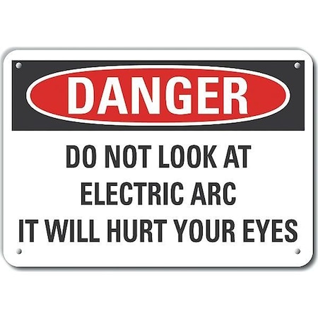 Lyle Decal, Danger Do Not Look, 14 x 10", Sign Background Color: White LCU4-0644-RA_14X10