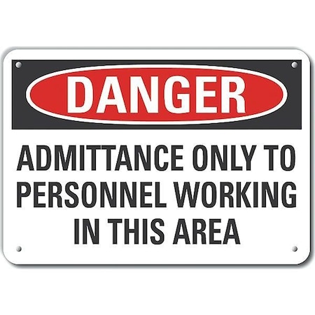 Lyle Danger Sign, 10 in Height, 14 in Width, Aluminum, Horizontal Rectangle, English LCU4-0635-NA_14X10
