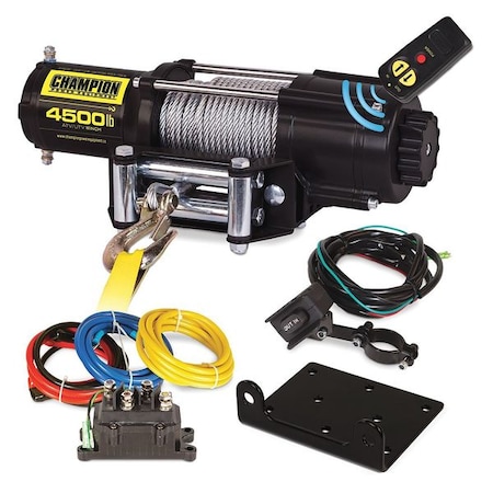 17わぁさん専用 Champion Power Equipment Utility Winch Kit, 12V, 4500 lb